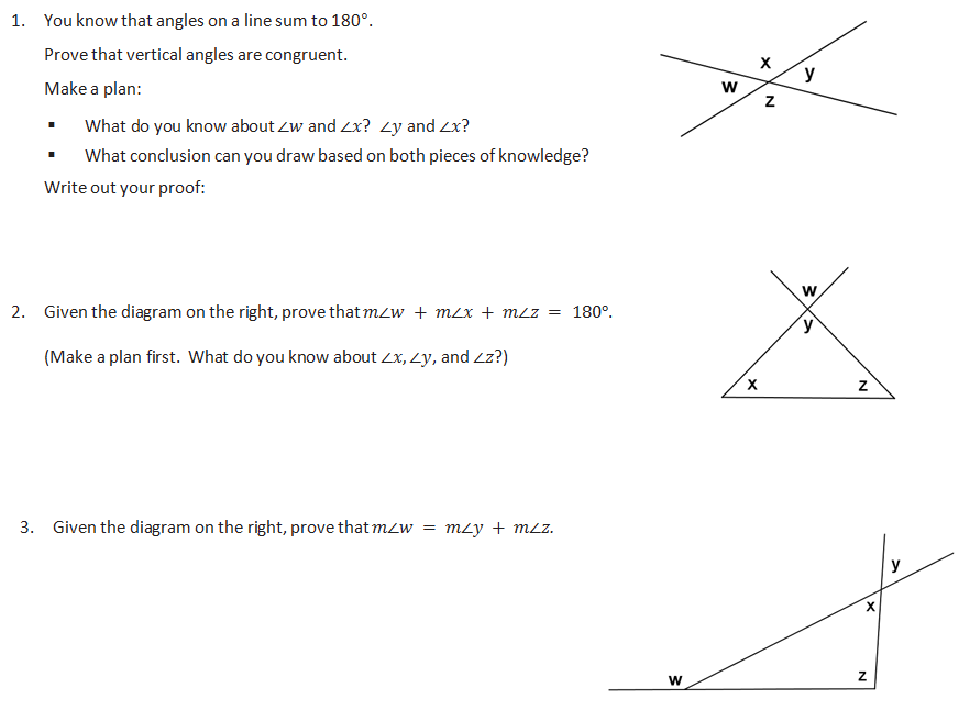 Angle Proofs Worksheet With Answers - Promotiontablecovers